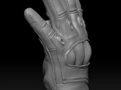 Tactical gloves hipoly  3D print model