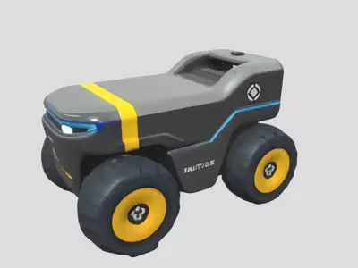 Futuristic Robotic Vehicle 3D Model PBR Textured Game Ready Low-poly 3D model