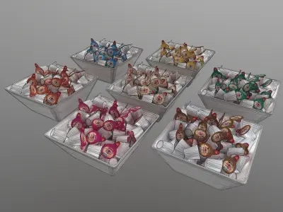Coffee Creamers Pack - High-Quality 3D Models 3D model