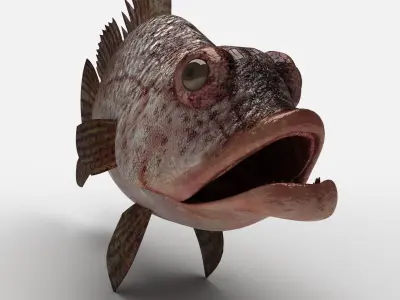 Scorpion fish Scorpen-2 Low-poly 3D model