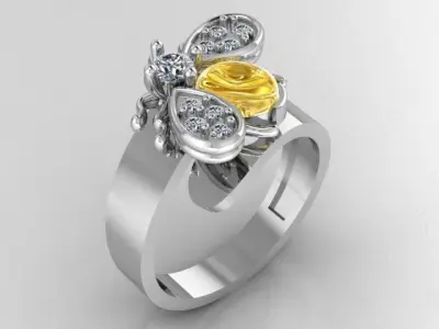 bee ring  3D print model