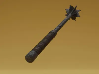 Gothic Italian Mace Low-poly 3D model