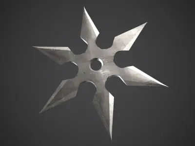 Shuriken Throwing Stars Ninja Star Low-poly 3D model