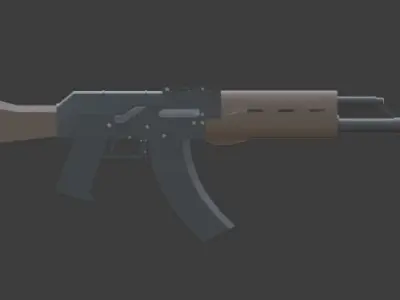 AK-74 Low Poly ak - rifle Low-poly 3D model