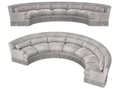 baker furniture yves U sofa 3D model