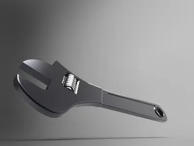 Adjustable wrench Free 3D model purchase