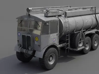 AEC Matador Fuel Bowser Low-poly 3D model