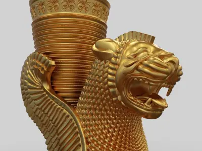 Achaemenid Persian Lion Rhyton 3D print model