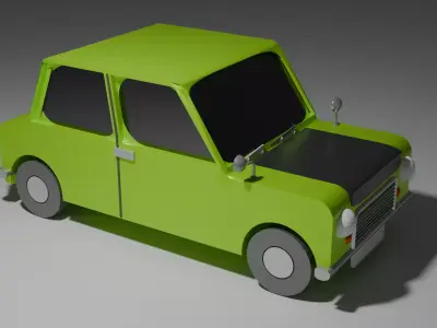 Stylized Low Poly Car 3D Model  Low-poly 3D model