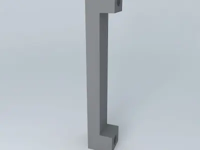 Isolator metal bracket with two holes 3D model