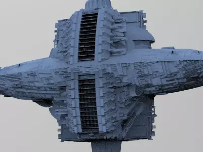 Art Deco Sci-Fi Mothership 3D model