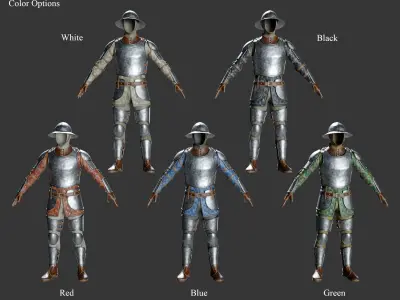 Medieval Common Armor Suit Low-poly 3D model