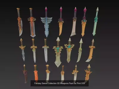 Forged Legends - Stylized Fantasy Weapon Collection 3D Model Pack