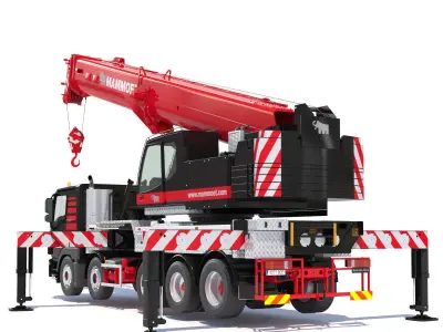 Mobile crane Mercedes Actros HK70 3D model