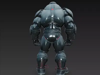 Cyber Muscle Armor 3D model