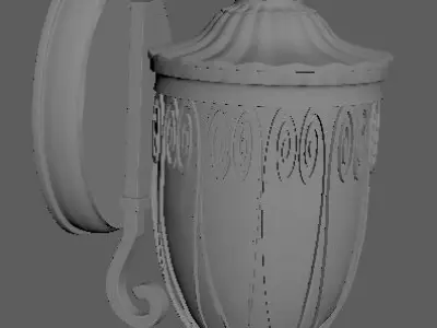 Wall Lamp Low-poly 3D model 23