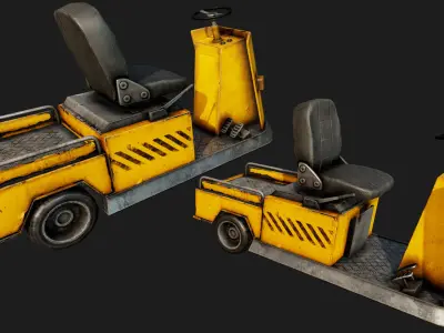 Luggage Vehicle PBR Low-poly 3D model