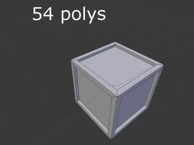 low poly wooden crate Low-poly 3D model