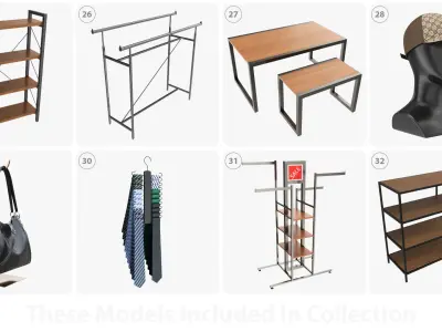 Clothing store items 3D model