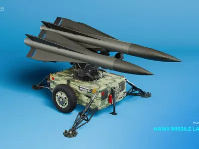 Hawk Missile Launcher 3D model