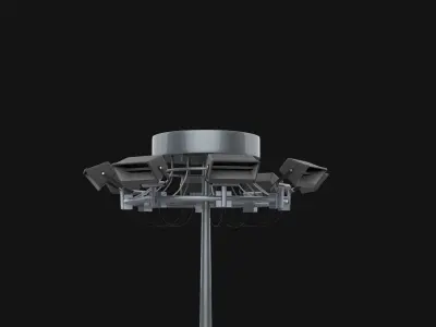 high mast lighting tower 3D model