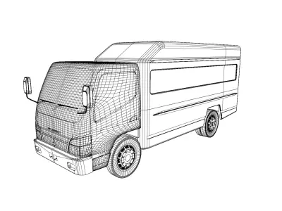 Mitsubishi Fuso fe74 Modular Industrial Transport Vehicle  Low-poly 3D model
