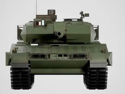 Lowpoly Leopard 2A7 German Main Battle Tank Low-poly 3D model