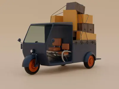 Rickshaw 3D model