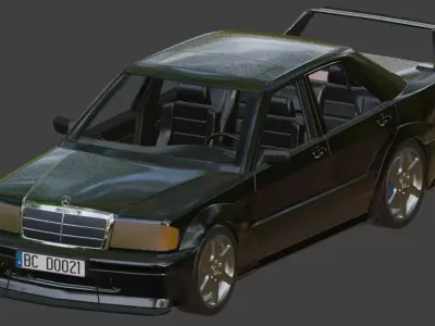 Mercedes-Benz 190E  3D model purchase