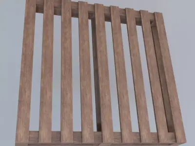 Wooden Pallet - Game Ready - Low Poly PBR 3D Model  Low-poly 3D model
