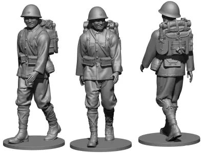 Japan soldier  ww2 3D print model