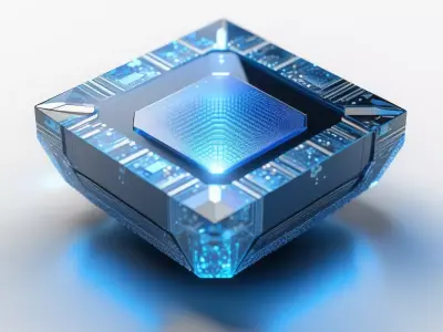 Futuristic Quantum AI Processor Chip 3D model