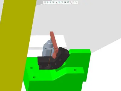 CNC One-to-two intelligent warehousing and processing unit 3D model