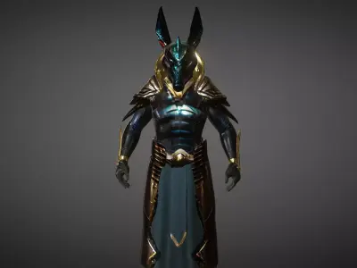 Anubis Low-poly 3D model