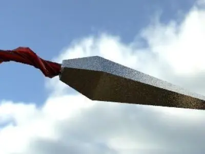 Kunai sword in sky Free low-poly 3D model