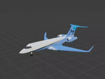 gulfstream tannir special livery   Free 3D model