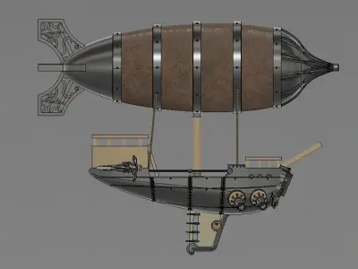 Dwarven airship 3D print model