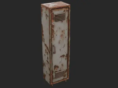 Abandoned Locker Low-poly 3D model