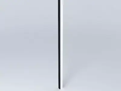 Black and white metal pole Free 3D model