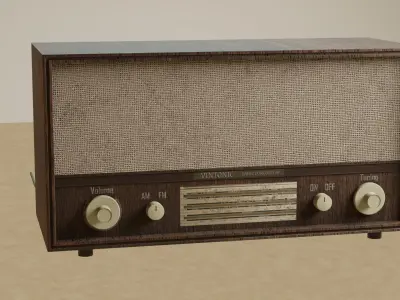 Vintage Radio 3D Model - Low poly Low-poly 3D model