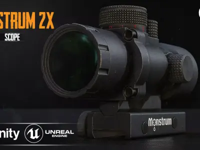 MONSTRUM 2X SCOPE Low-poly 3D model