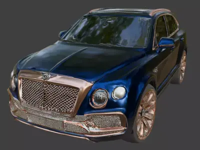 Luxury Jeweled Bentley Bentayga SUV Low-poly 3D model