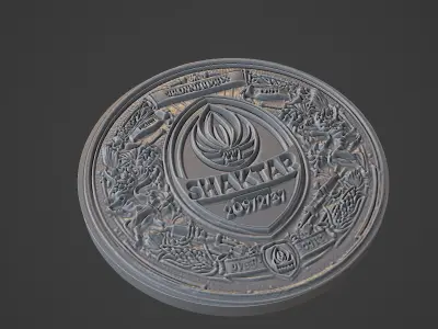 Shakhtar donetsk Football Medallion 3D print model