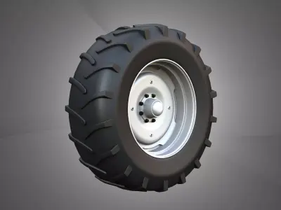 Rear Wheel and Tire - Combine 1688 3D Model Pack