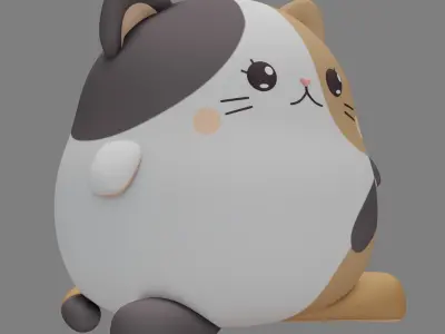 Plush Cat 3D model