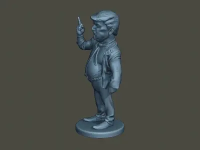 Donald Trump Finger Up 3D print model