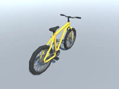 Bike Bicycle Lowpoly Low-poly 3D model