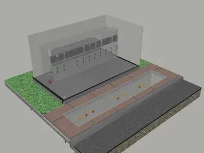 Electrical distribution station 2 Free 3D model