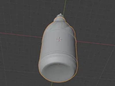 bottle model orange with label 3D model