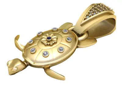 TURTLE REPTILES PENDANT 3D PRINTABLE MODEL 3D print model